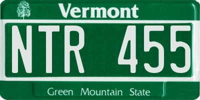 VT license plate NTR455