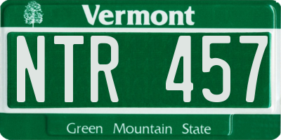 VT license plate NTR457