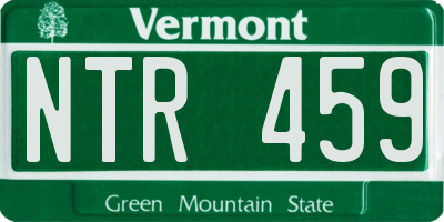 VT license plate NTR459