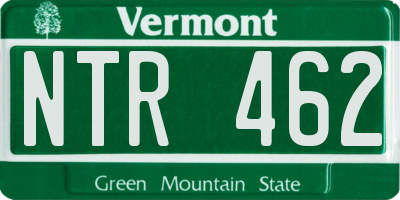 VT license plate NTR462
