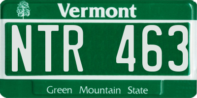VT license plate NTR463
