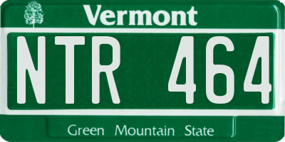 VT license plate NTR464