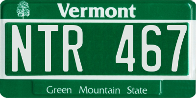 VT license plate NTR467