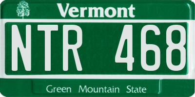 VT license plate NTR468