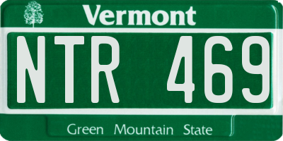 VT license plate NTR469