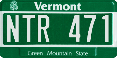 VT license plate NTR471