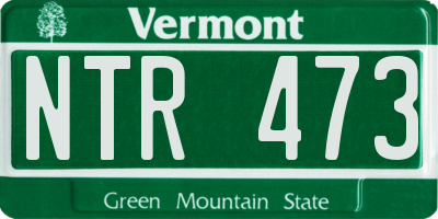 VT license plate NTR473
