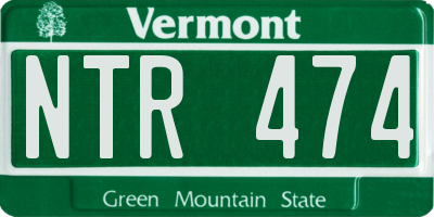 VT license plate NTR474