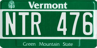 VT license plate NTR476