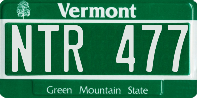 VT license plate NTR477