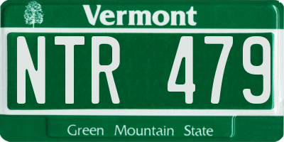 VT license plate NTR479