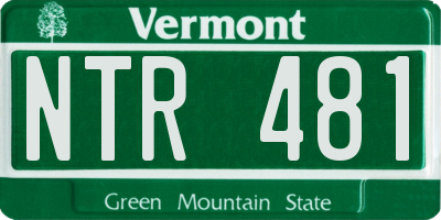 VT license plate NTR481