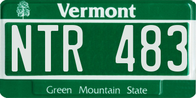 VT license plate NTR483