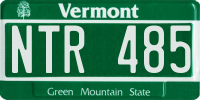 VT license plate NTR485