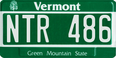VT license plate NTR486