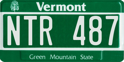 VT license plate NTR487