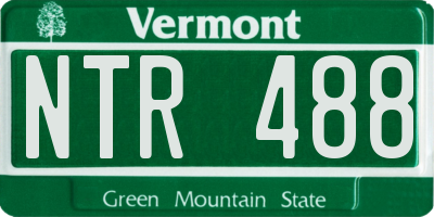 VT license plate NTR488