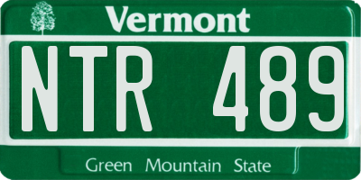 VT license plate NTR489