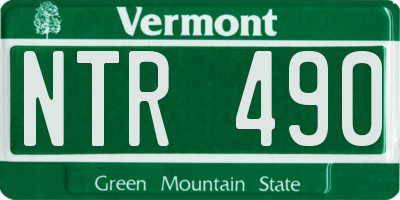 VT license plate NTR490