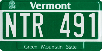 VT license plate NTR491