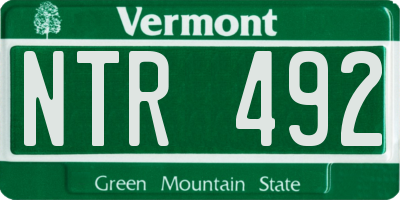 VT license plate NTR492