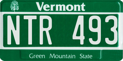 VT license plate NTR493