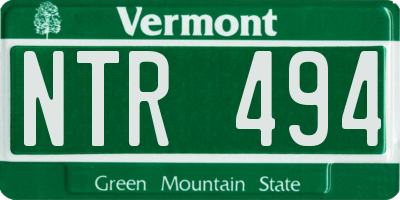 VT license plate NTR494