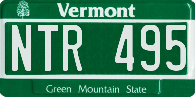 VT license plate NTR495