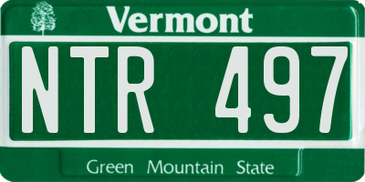 VT license plate NTR497
