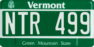 VT license plate NTR499