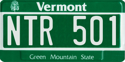 VT license plate NTR501