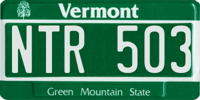 VT license plate NTR503