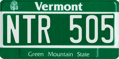 VT license plate NTR505