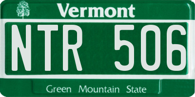 VT license plate NTR506