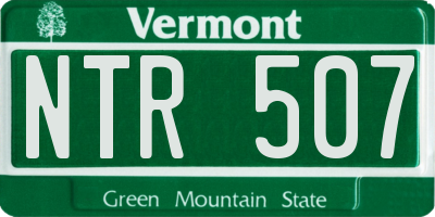 VT license plate NTR507