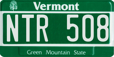 VT license plate NTR508