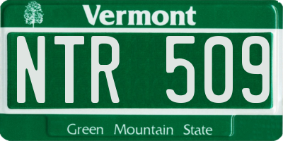 VT license plate NTR509