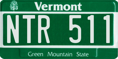 VT license plate NTR511