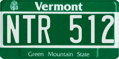 VT license plate NTR512