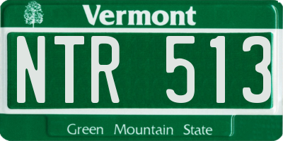 VT license plate NTR513