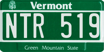 VT license plate NTR519