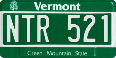 VT license plate NTR521