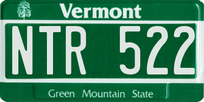 VT license plate NTR522