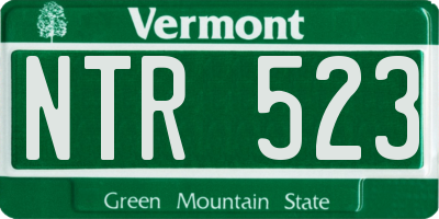 VT license plate NTR523