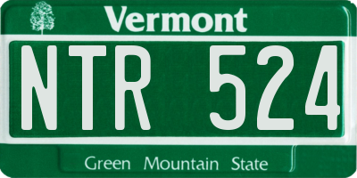 VT license plate NTR524