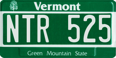 VT license plate NTR525