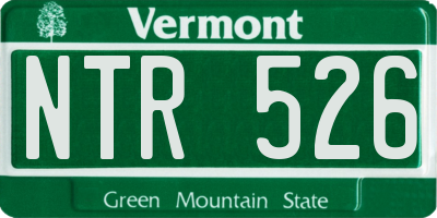 VT license plate NTR526