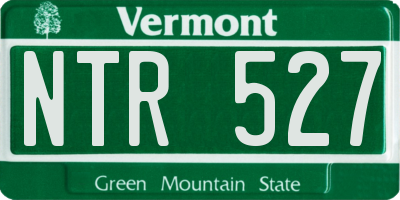 VT license plate NTR527