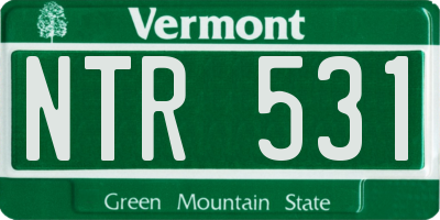 VT license plate NTR531