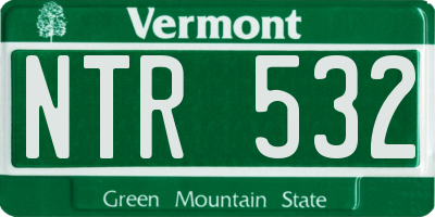 VT license plate NTR532